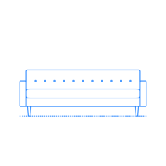 Furniture Couches Sofas Bantam Sofa Outline Svg Vector, Free Vectors File